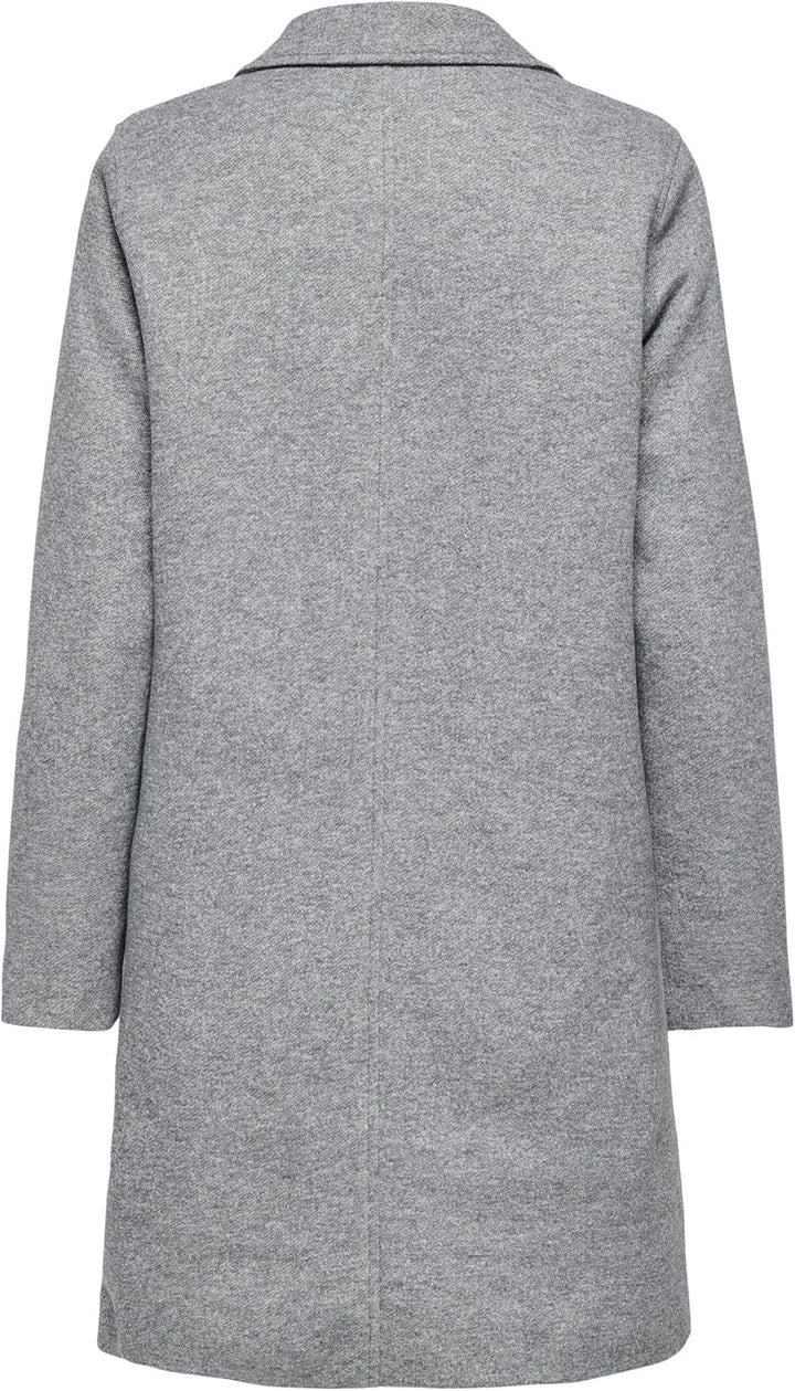 ONLY Damen Onlcarrie Bonded Coat OTW Noos Mantel S Light Grey Melange, S Light Grey Melange