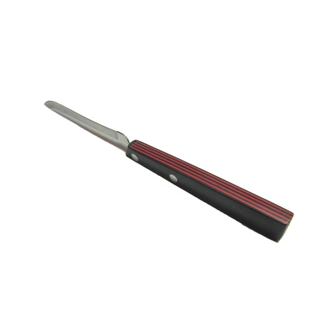 GÜDE Solingen - Universalmesser rot / schwarz mit Wellenschliff, 10 cm, UNI, POM Schwarz/ Rot 10 cm,