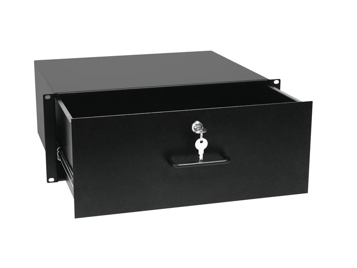 OMNITRONIC Rackschublade mit Schloss 4HE | Abschliessbare Schublade für 19" Racks