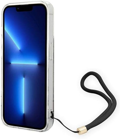 GUESS GUOHCP14LH4STW Hülle für iPhone 14 Pro 6,1" braun/Brown hardcase 4G Print Strap
