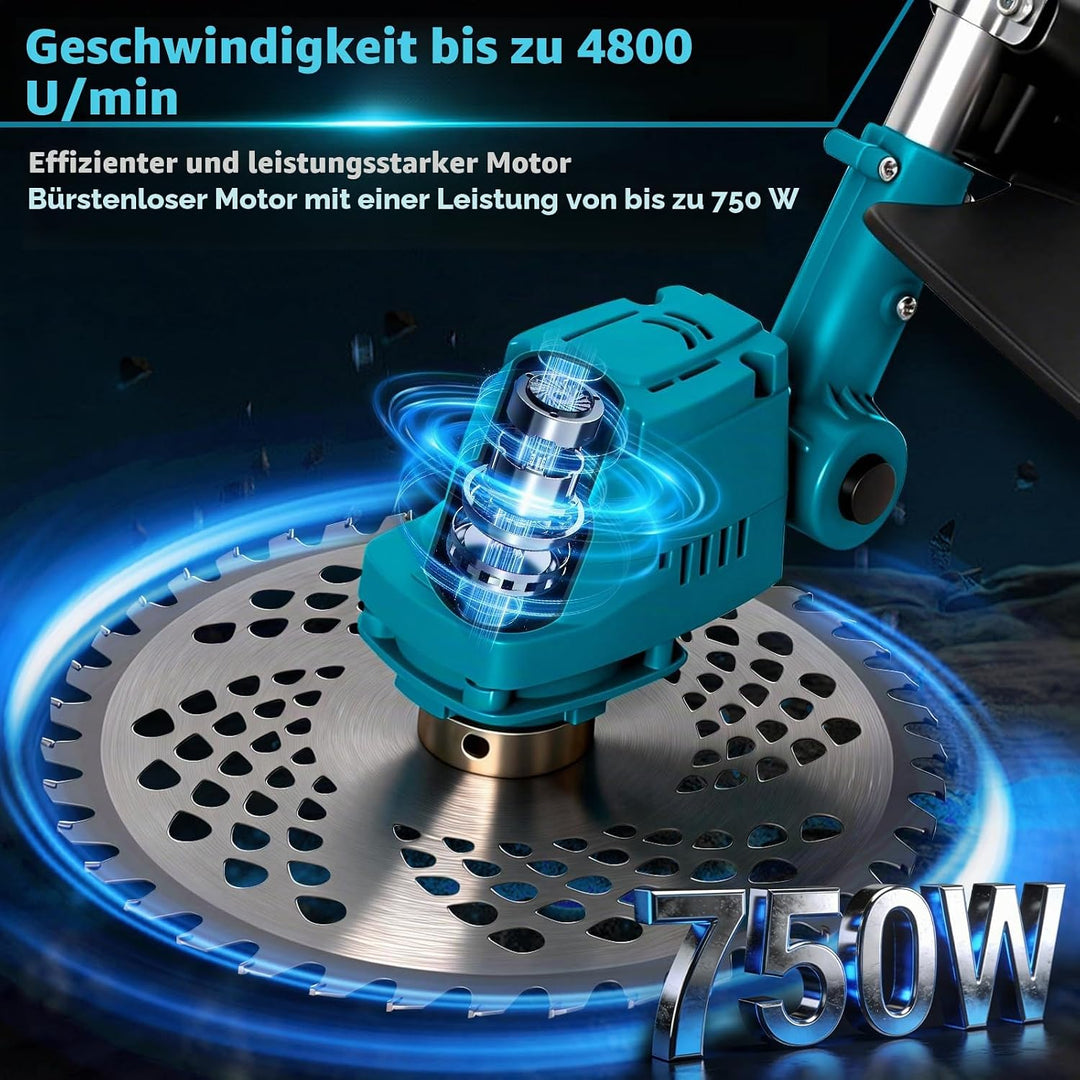Akku Rasentrimmer kompatibel mit Makita 18V Akkus (ohne Akku)