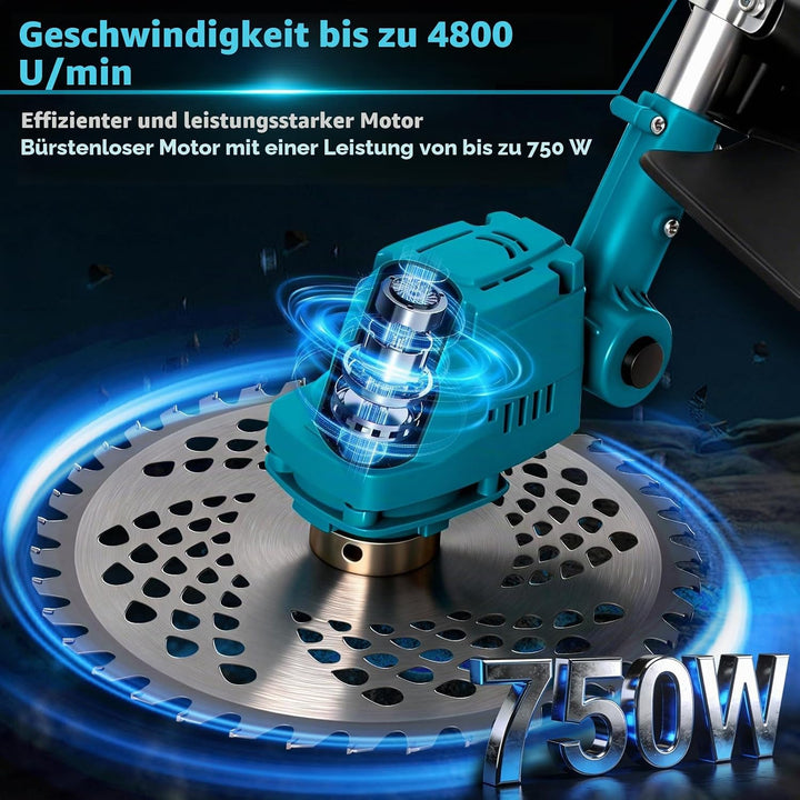 Akku Rasentrimmer kompatibel mit Makita 18V Akkus (ohne Akku)