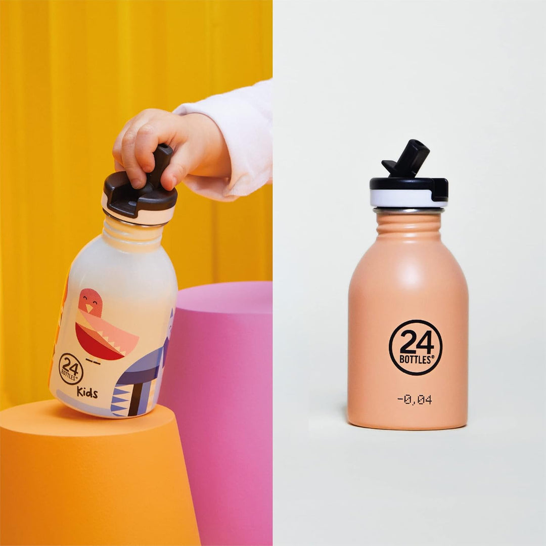 24Bottles Kids Bottle Trinkflasche für Kinder, Grundschule und Kindergarten, 250 ml, Flasche mit Ver
