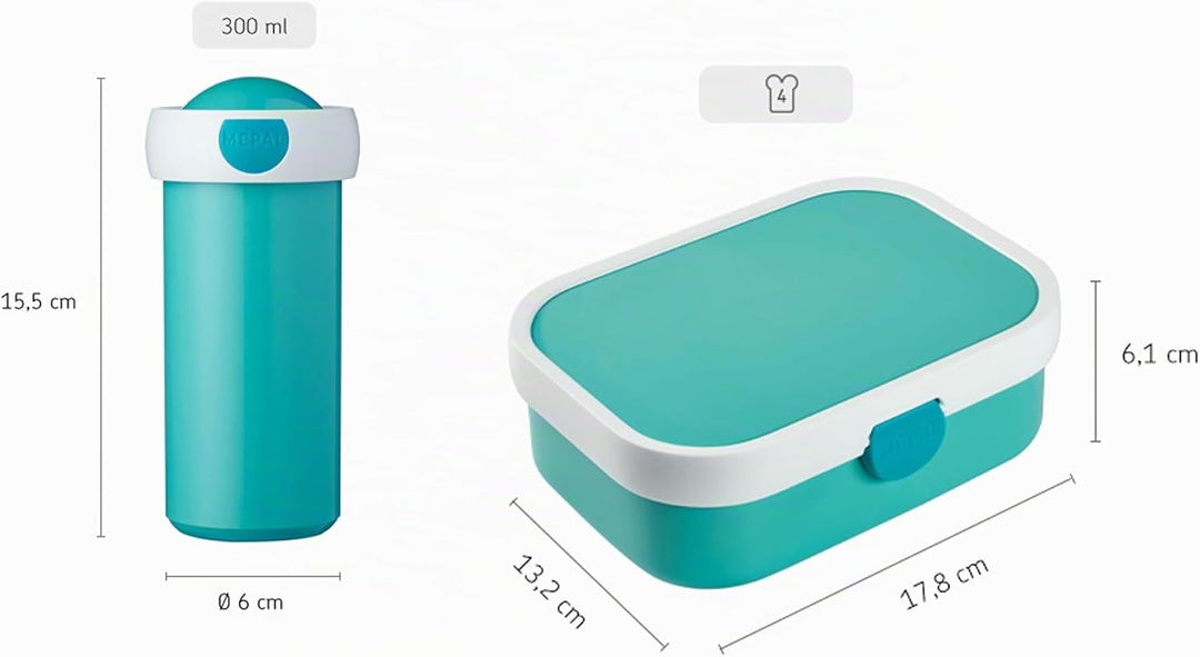 Mepal - Lunch-Set Campus für Kinder mit Verschlussbecher &amp; Lunch Box - Lunch-Set für die Schule oder