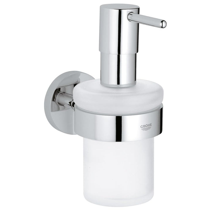 GROHE Essentials - Seifenspender (mit Halter, verdeckte Befestigung, pflegeleicht, langlebig) , chro
