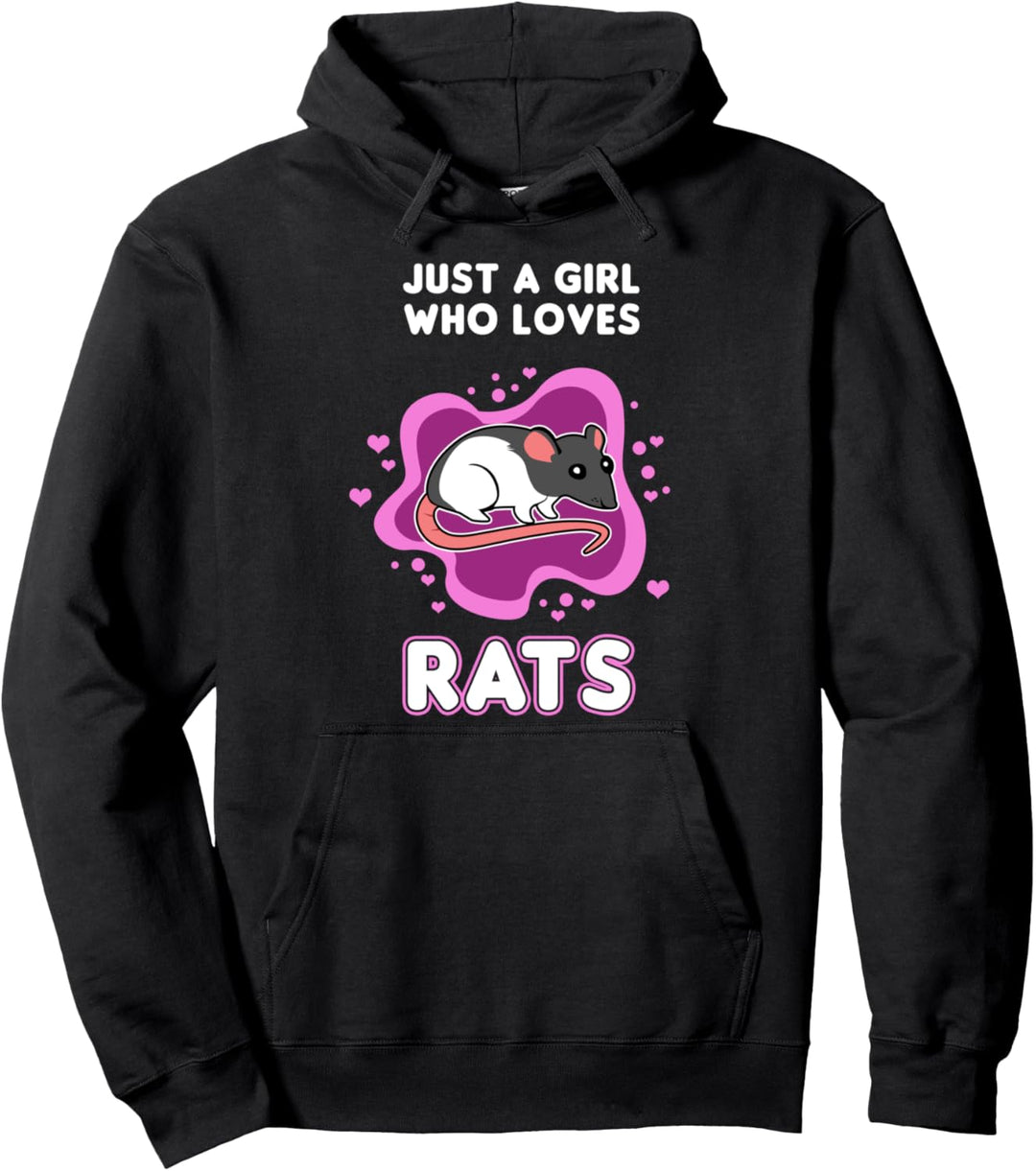 "Just a girl who loves rats" Ratten Besitzer Pullover Hoodie