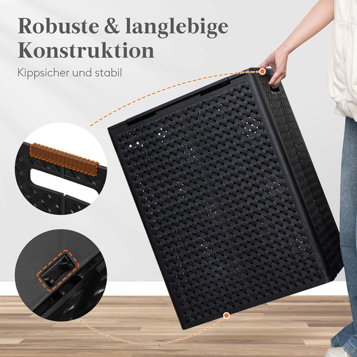 Lifewit 110L Pfandflaschen Sammelbehälter 2 Fächer mit Deckel und Flaschentasche, Flaschensammler Le