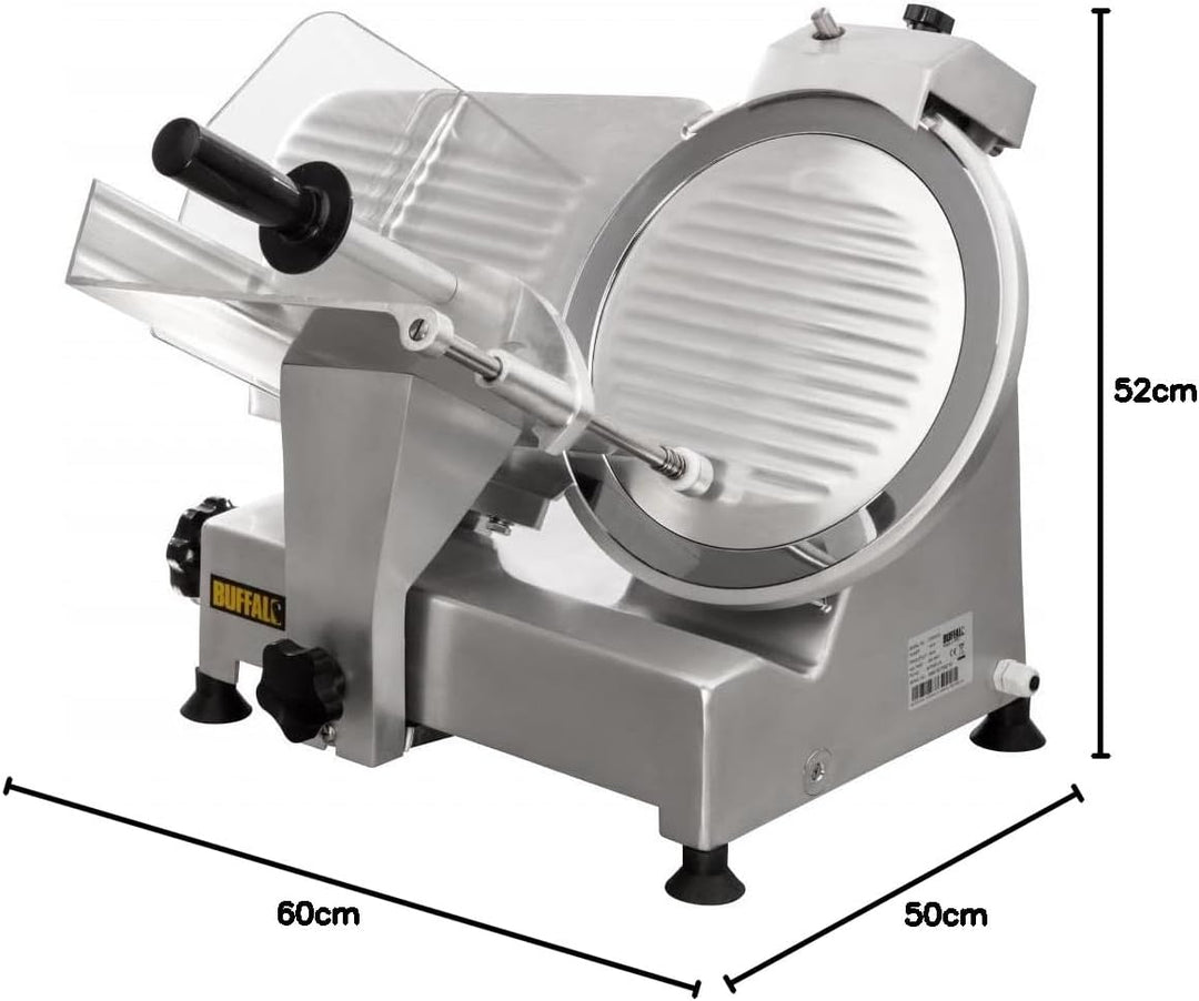 Buffalo Fleischschneider, elektrisch, 300 mm, für Lebensmittel 585(a) x 500(l) x 450(p)mm