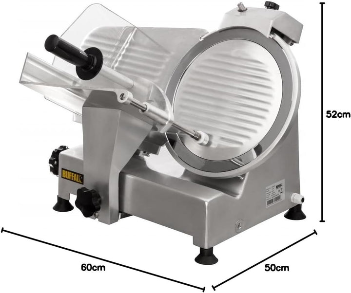 Buffalo Fleischschneider, elektrisch, 300 mm, für Lebensmittel 585(a) x 500(l) x 450(p)mm