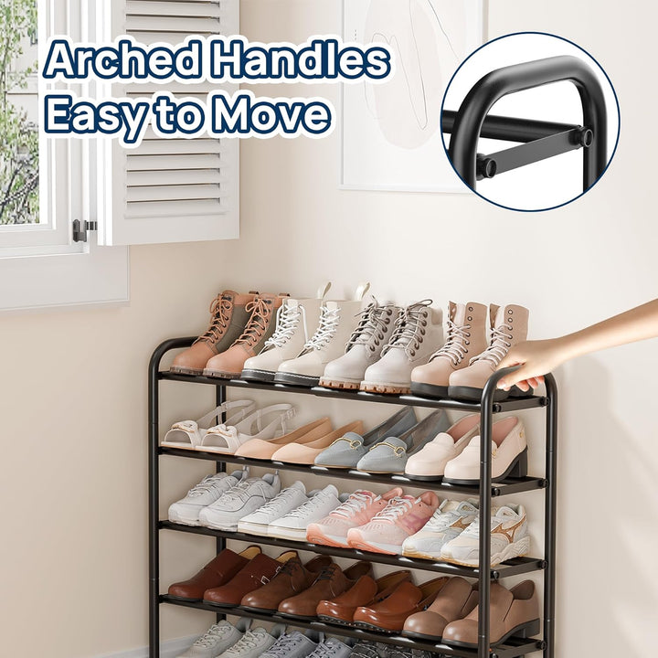 ENJOYBASICS Erweiterbares Schuhregal, 2-Etagen Verstellbarer Schuhorganizer für Kleiderschrank, Frei