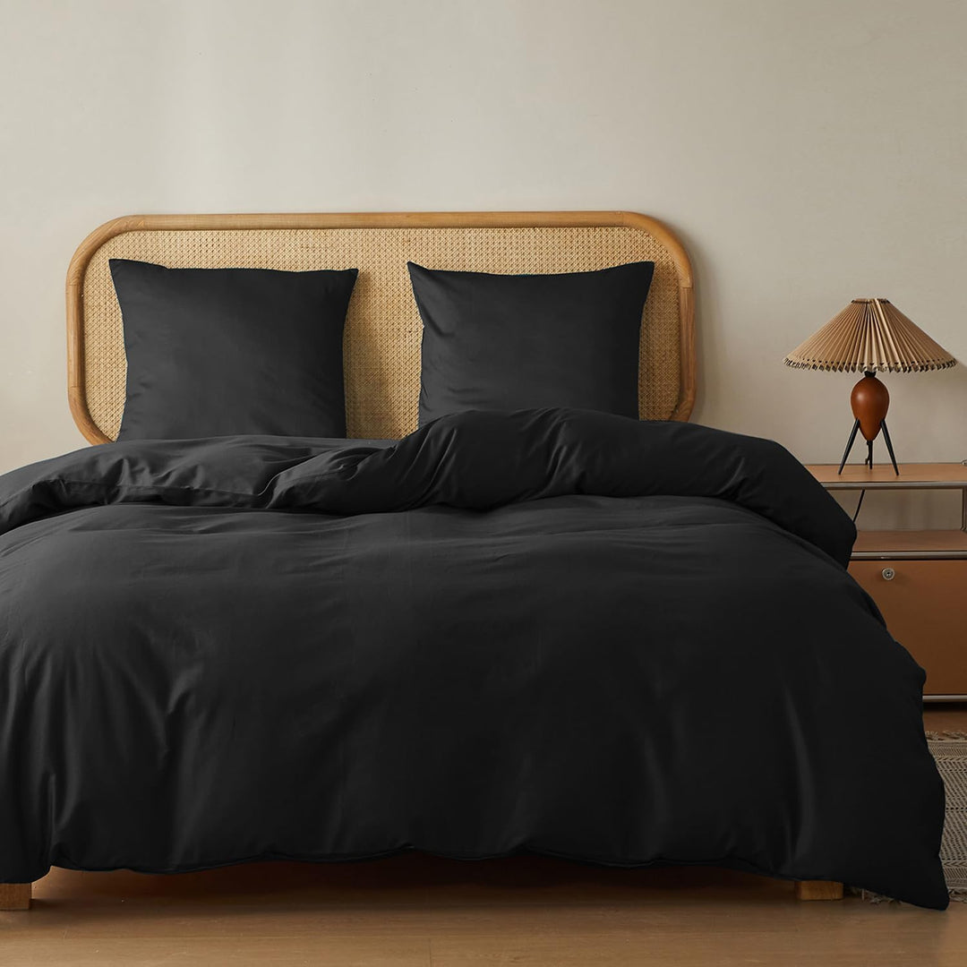 MR&HM Bettwäsche 155x220 3-teilig Baumwolle - Bettwäscheset aus 100% Baumwolle 155 x 220 x 1 Plus Zw