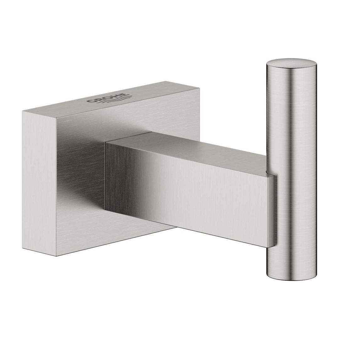 GROHE Essentials Cube | Badaccessoires - Bademantelhaken | Verdeckte Befestigung | supersteel | 4051