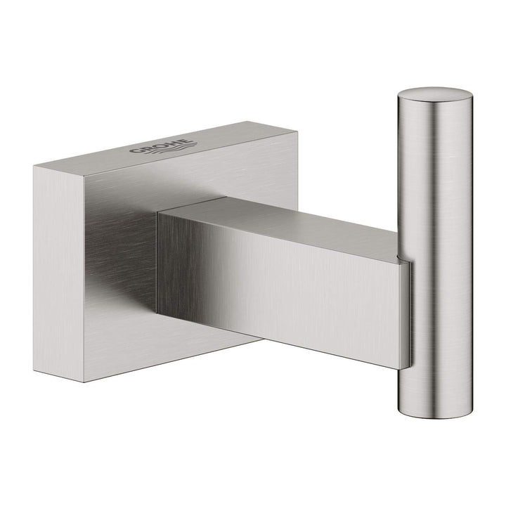 GROHE Essentials Cube | Badaccessoires - Bademantelhaken | Verdeckte Befestigung | supersteel | 4051