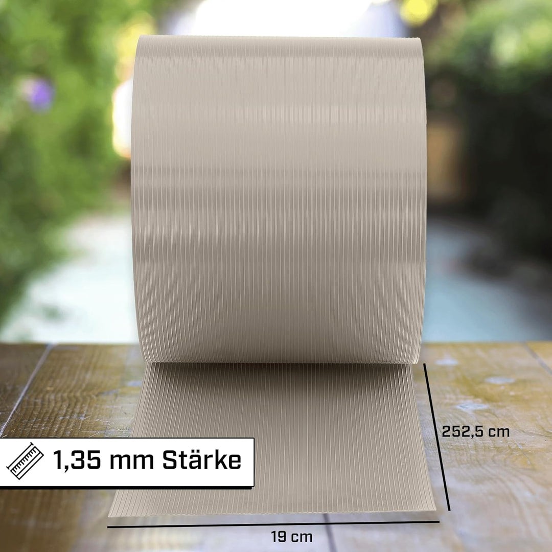 Zaunrebell - Sichtschutzstreifen aus PP - 252x19 cm für Doppelstabmattenzaun, Gittermattenzaun - Mad