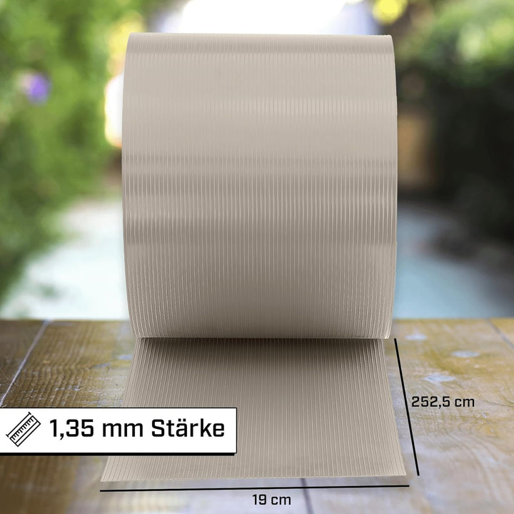 Zaunrebell - Sichtschutzstreifen aus PP - 252x19 cm für Doppelstabmattenzaun, Gittermattenzaun - Mad