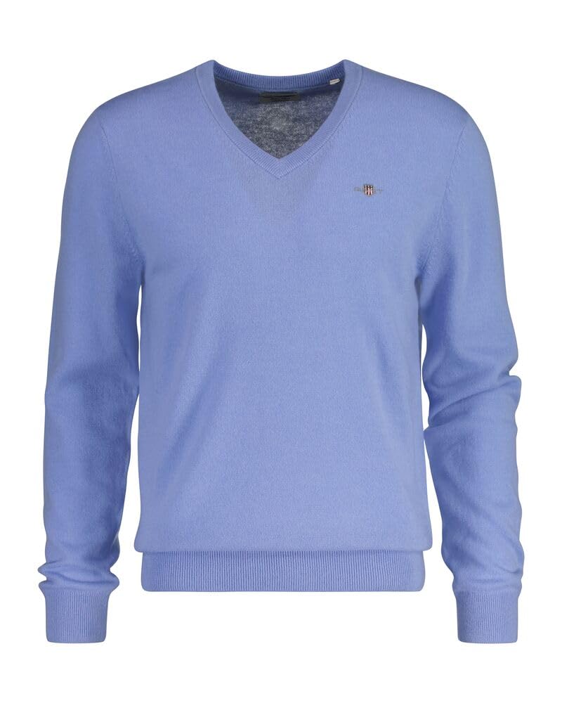 Gant Herren Extrafine Lambswool V-Neck Pullover (1er Pack) XXL Clear Sky, XXL Clear Sky