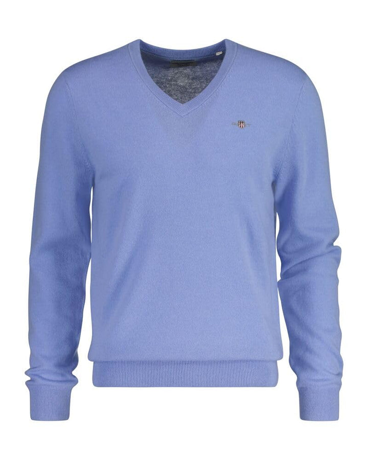 Gant Herren Extrafine Lambswool V-Neck Pullover (1er Pack) XXL Clear Sky, XXL Clear Sky