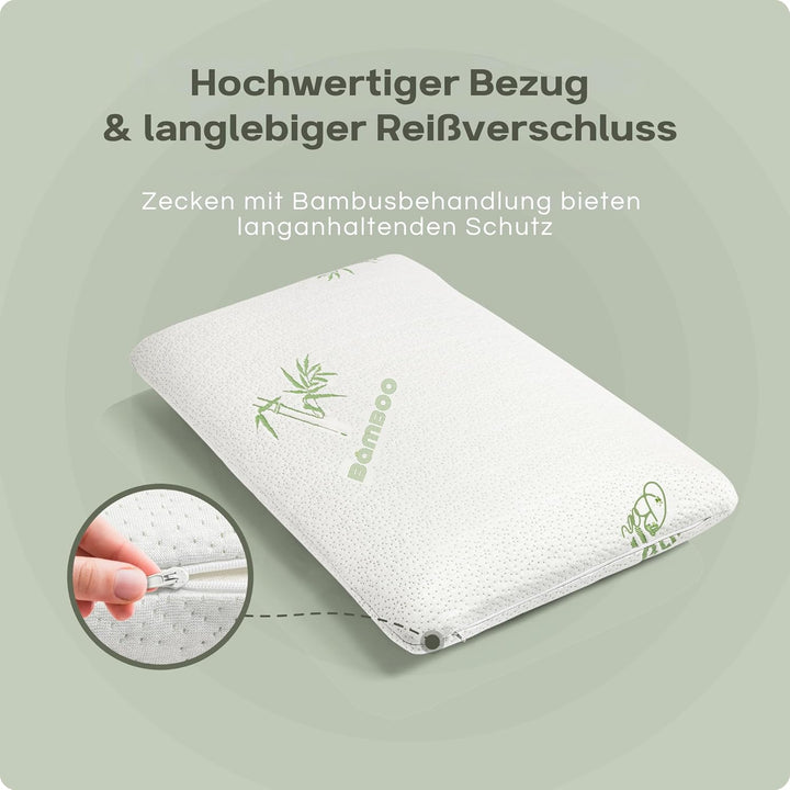 Sleeptime Orthopädisches Nackenstützkissen - Kopfkissen aus druckausgleichendem Visko-Gelschaum (Mem