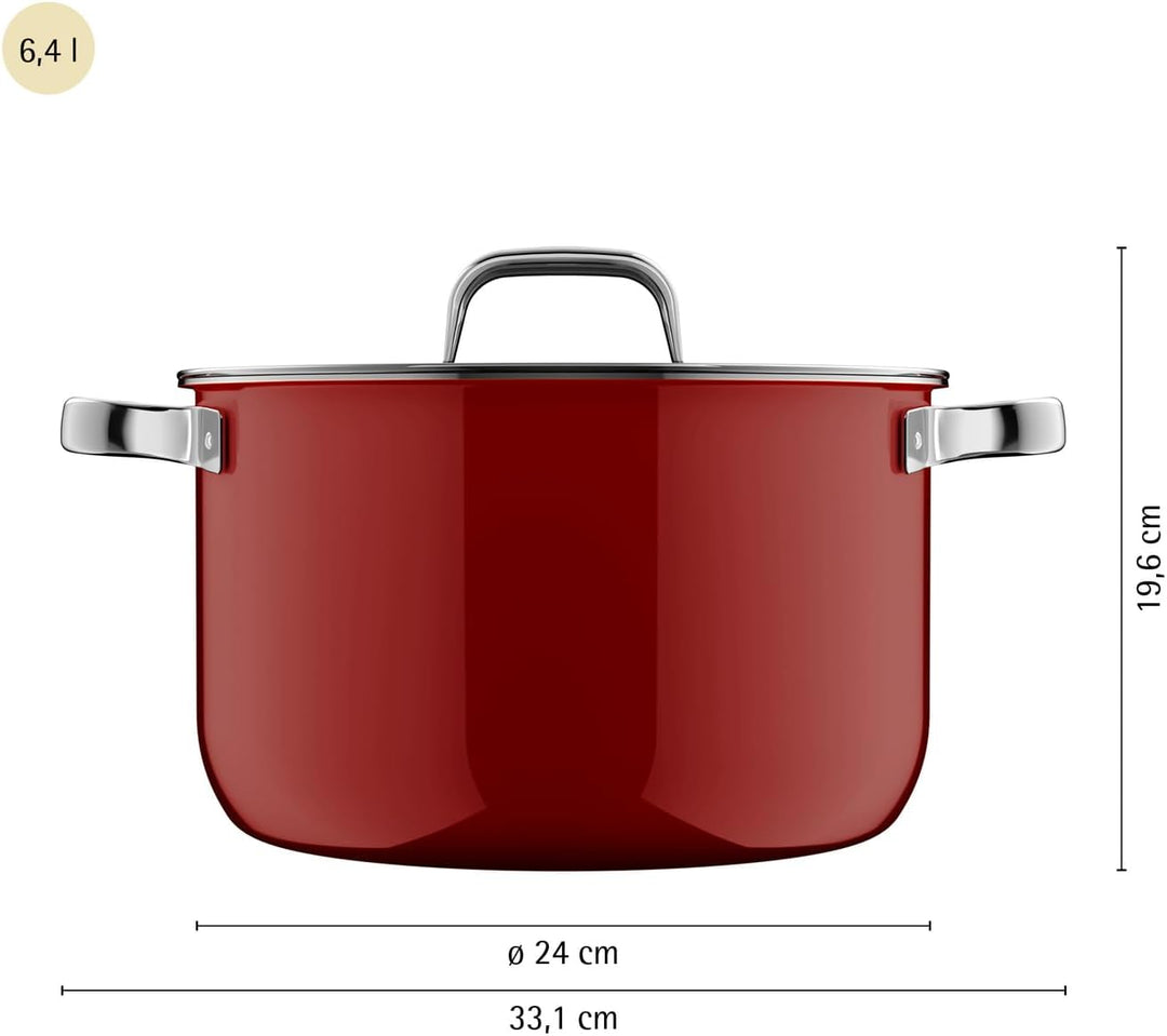 WMF Fusiontec Mineral Pro, Kochtopf mit Deckel, 24 cm, kratzfestes Material, Topf Induktion, für all