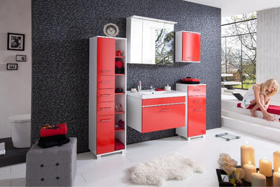 Schildmeyer Spiegelschrank 800.1 Profil Weiss Glanz, 80 x 16 x 72,3 cm, 80 x 16 x 72,3 cm