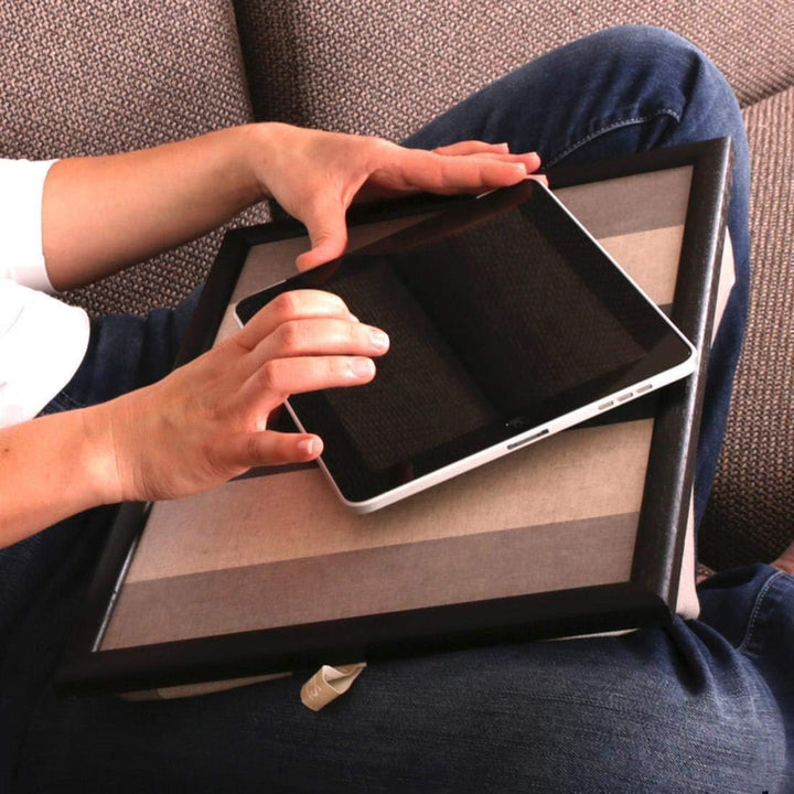 Andrew´s Knietablett Laptray mit Kissen Tablett für Laptop Schwarz Uni