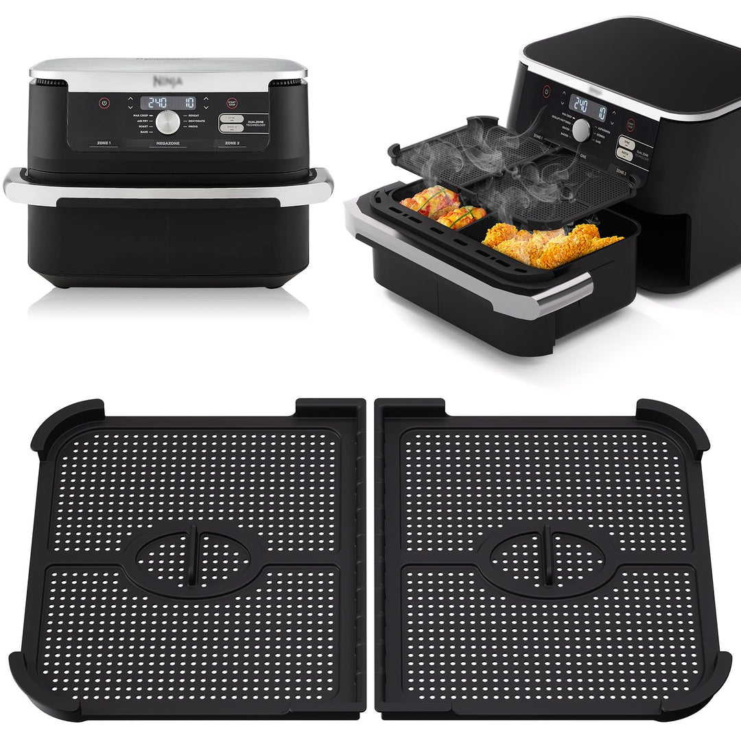 Heissluftfritteuse Spritzschutz für Ninja 10,4L AF500EU, 2 Stk Airfryer Spritzschutz für Ninja Foodi