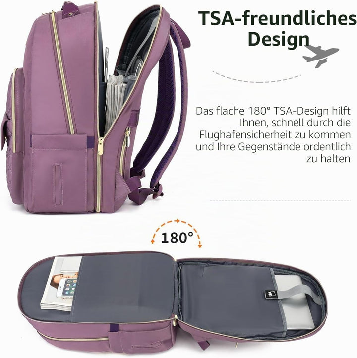 Rucksack Mädchen Teenager Rucksack Laptop Damen 15,6 Zoll,Rucksack Schule Schulranzen Frauen für Uni