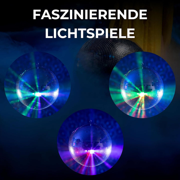 ETEC Spiegelkugel 40cm Mirrorball Disco Kugel Party Effekt DJ Club Lichteffekt, Spiegelkugel 40cm
