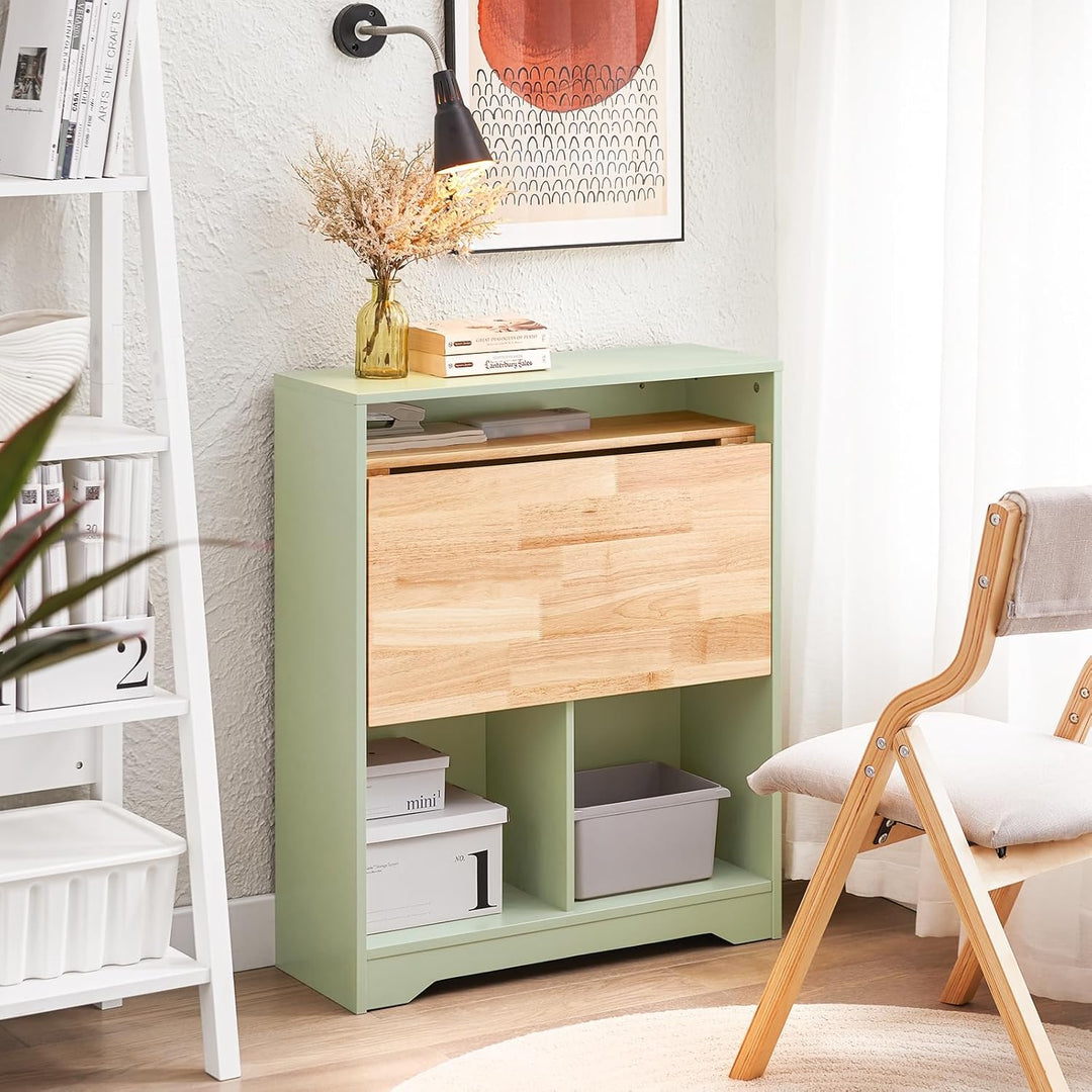 SoBuy Klapptisch mit angebautem Schrank Klappbarer Tisch mit Schrank Faltbarer Tisch Schreibtischsch