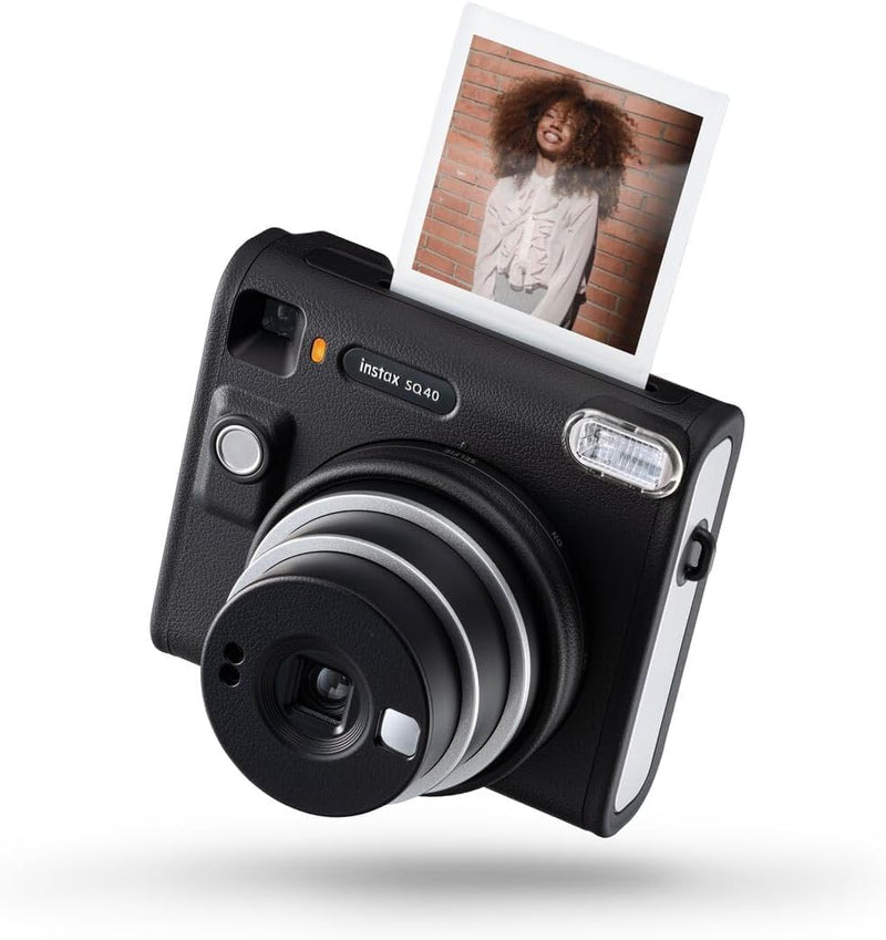 INSTAX Square SQ 40 Sofortbildkamera + INSTAX Square SQ40 Kameratasche, schwarz mit Kameratasche, mi