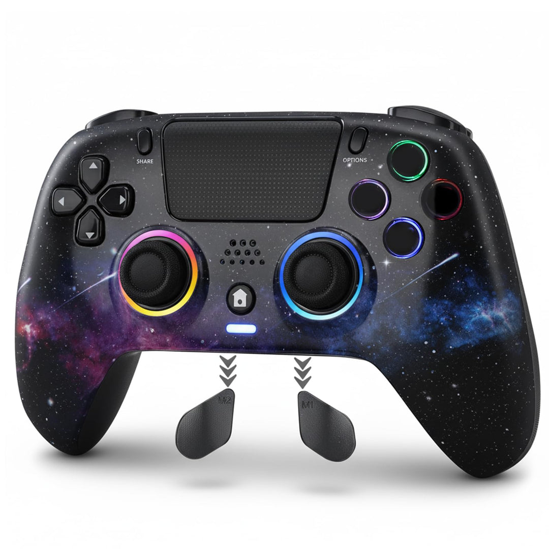 DuLingKer Wireless Controller Kompatibel für PS4, Game Controller mit Hall Effect Stick/Trigger(NO D