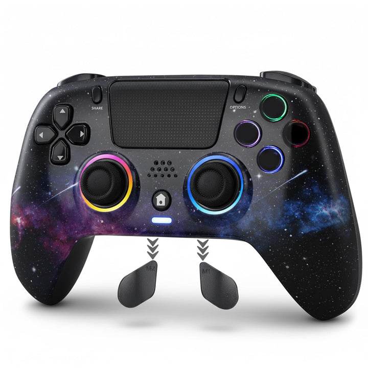 DuLingKer Wireless Controller Kompatibel für PS4, Game Controller mit Hall Effect Stick/Trigger(NO D