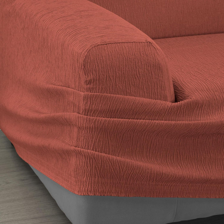 Martina Home Elastischer Sofabezug Modell Emilia 4 Plätze Rostrot (Teja) 4 Sitzer Rostrot (Teja), 4