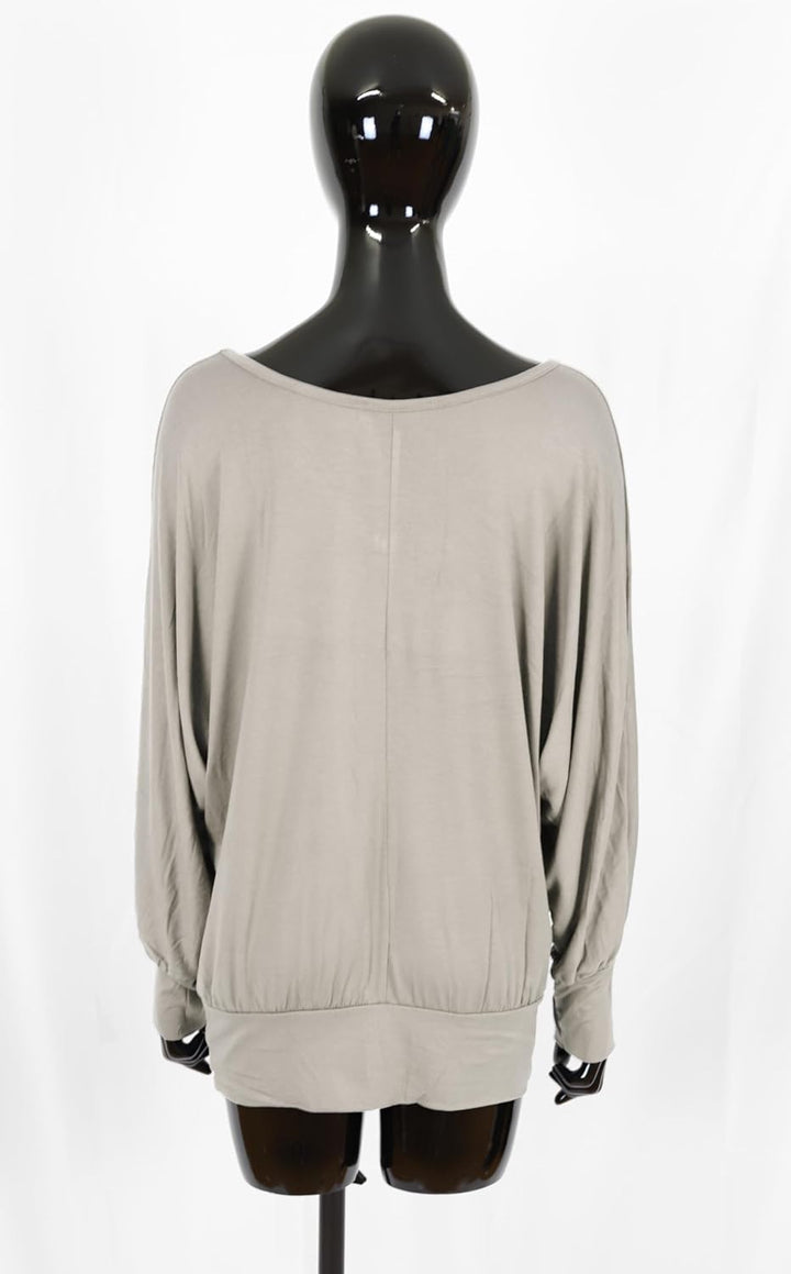 Van Der Rich ® - T-Shirt Raffinierte Einfachheit T-Shirt Einfarbig - Damen M Ml-beige, M Ml-beige