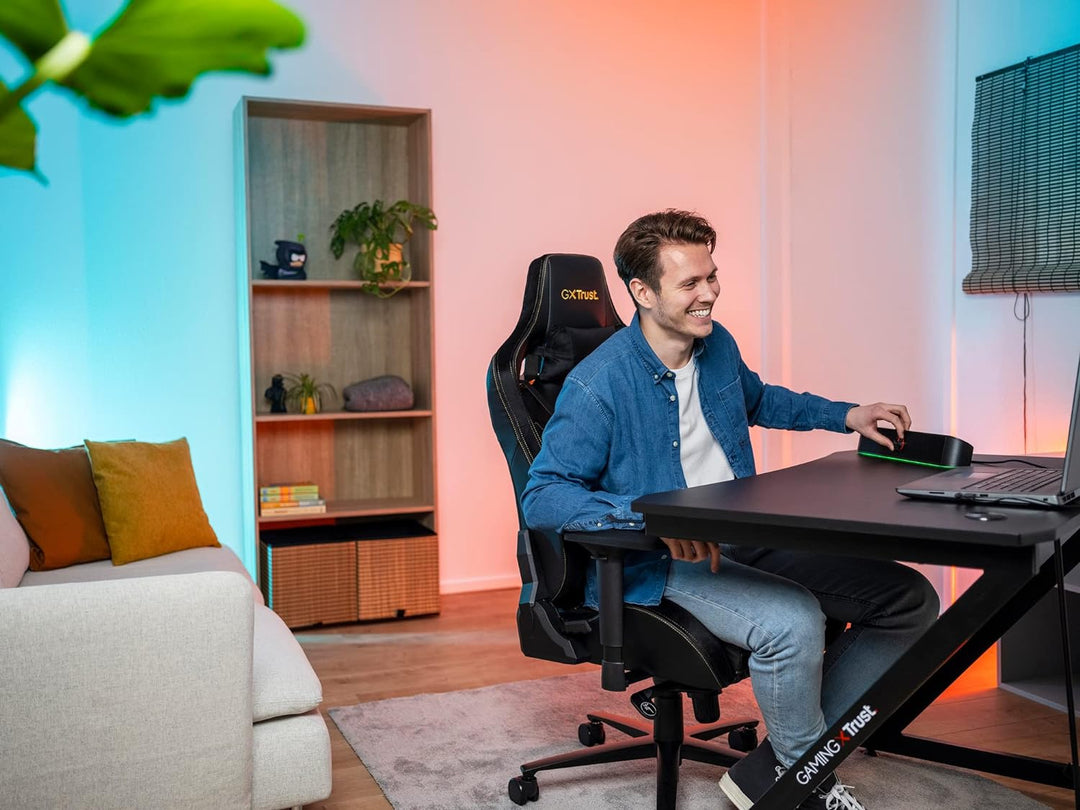 Trust Gaming Stereo Soundbar mit RGB Beleuchtung GXT 619 Thorne - Computer Boxen, 2.0 Lautsprecher m
