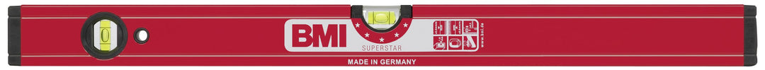 BMI 699120A Wasserwaage Superstar, Länge 120 cm, pulverbeschichtet