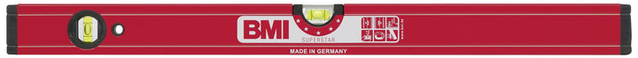 BMI 699120A Wasserwaage Superstar, Länge 120 cm, pulverbeschichtet