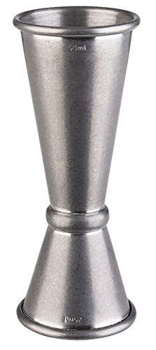 APS 93355 Barmass, Ø 4 cm, Höhe 11 cm, Edelstahl, Füllmenge 15/25 / 35/50 ml, Antik-Edelstahl-Look 1
