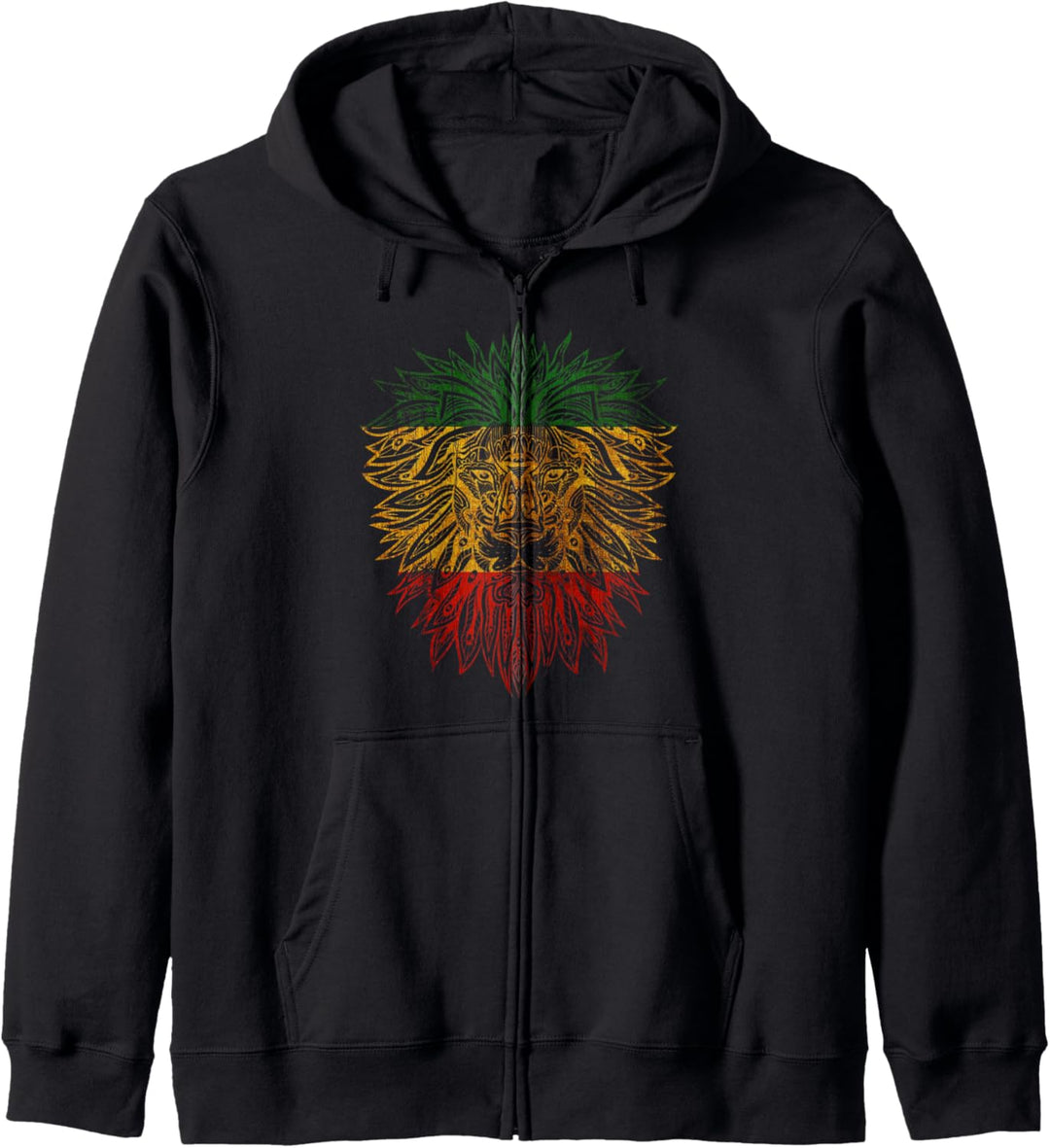 Mandala Rasta Lion Reggae Music Design Kapuzenjacke