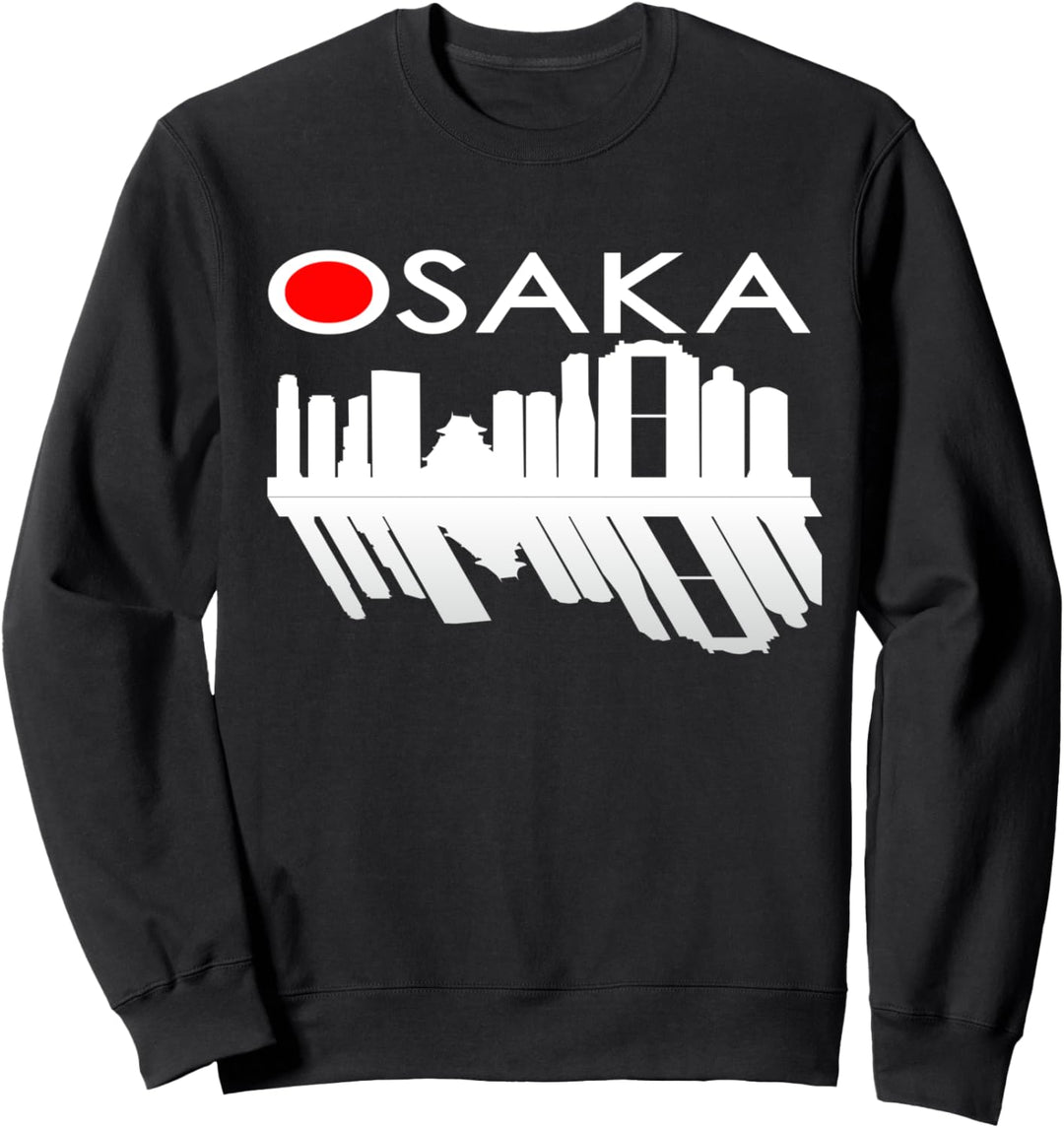 OSAKA JAPAN SKYLINE & REFLEXION VON GEBÄUDE, TURM Sweatshirt