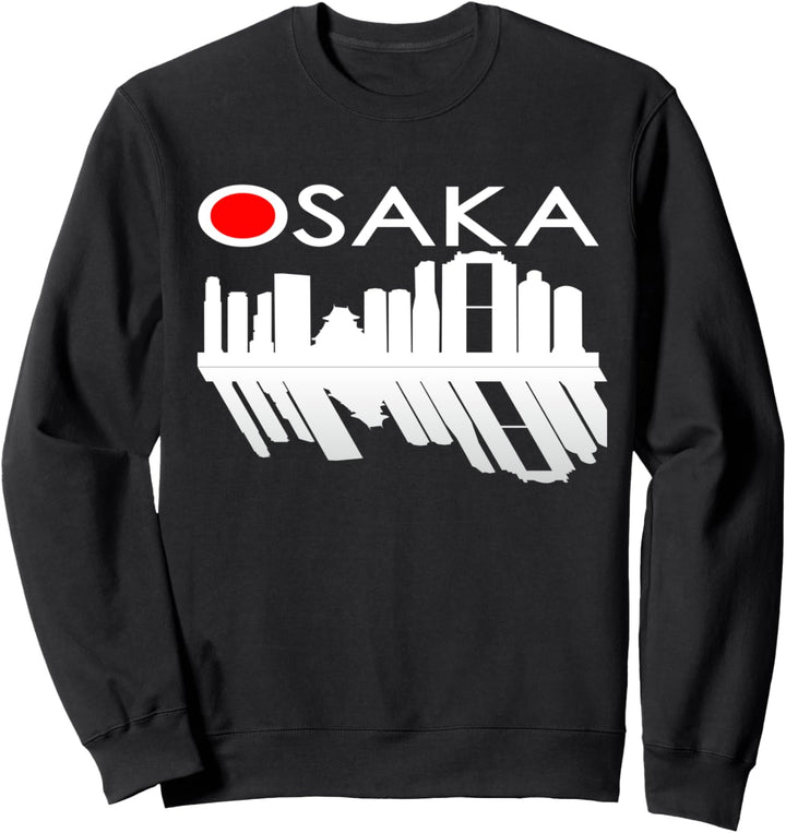 OSAKA JAPAN SKYLINE & REFLEXION VON GEBÄUDE, TURM Sweatshirt