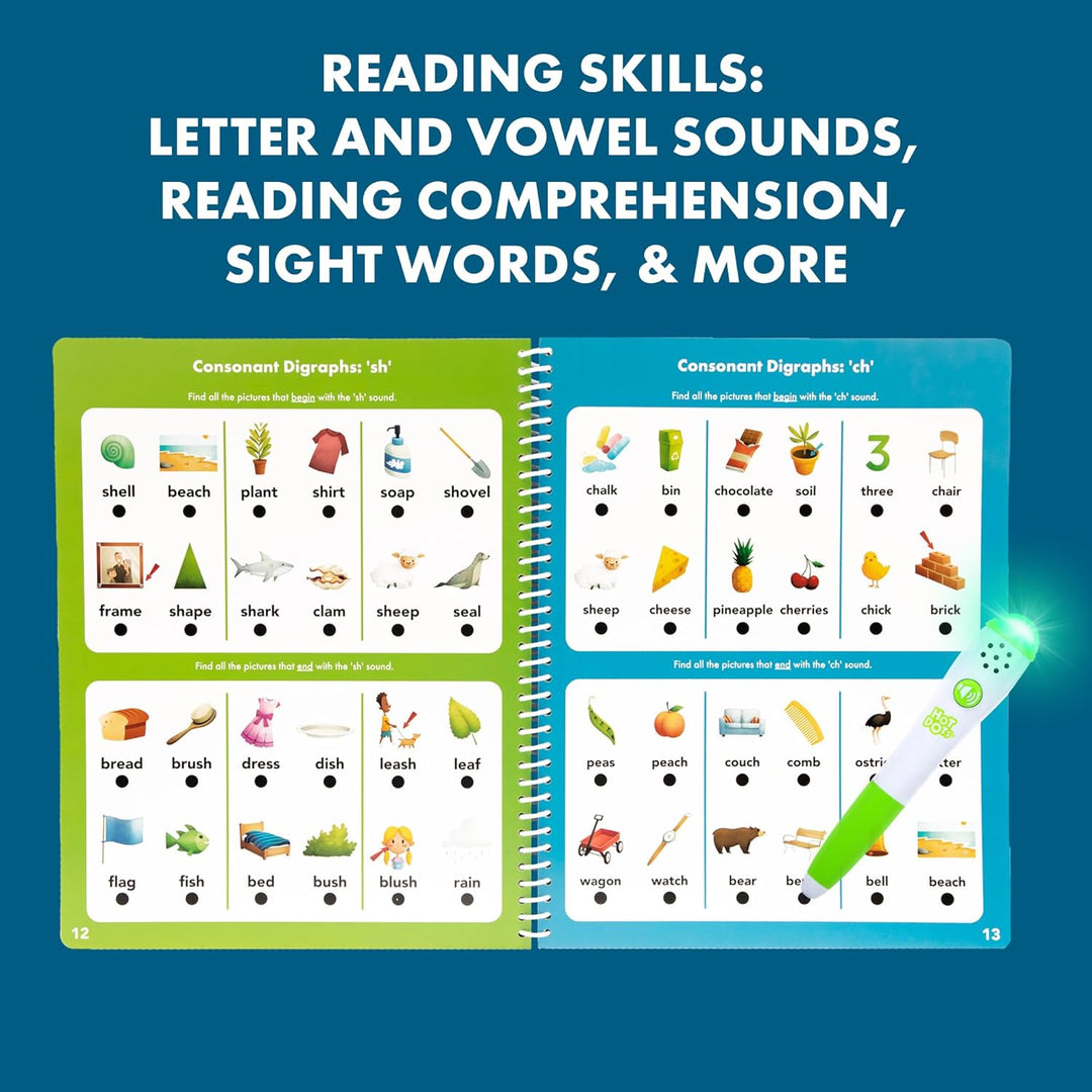 Learning Resources EI-2447 Hot Dots Wir wollen lesen Lernen, Grundschule, Aktivitätsbuch u. interakt