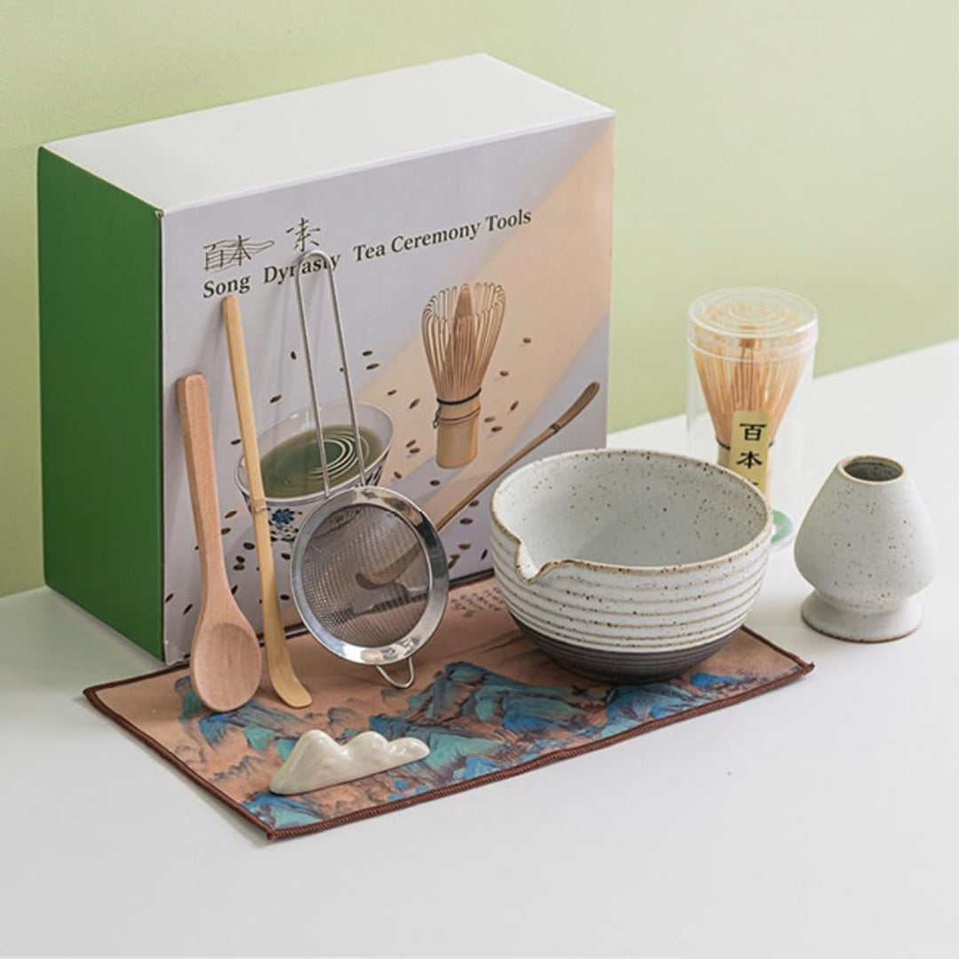 Matcha Set – Macha Tea Set 8 StüCk Matcha Tee Set Mit Matcha Besen Matcha Schale Matcha Sieb Schaufe
