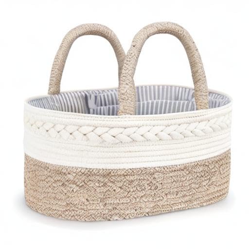 Maliton Baby Windel Caddy Organizer，Wickeltisch Organizer Aufbewahrungskorb mit Herausnehmbaren Fäch