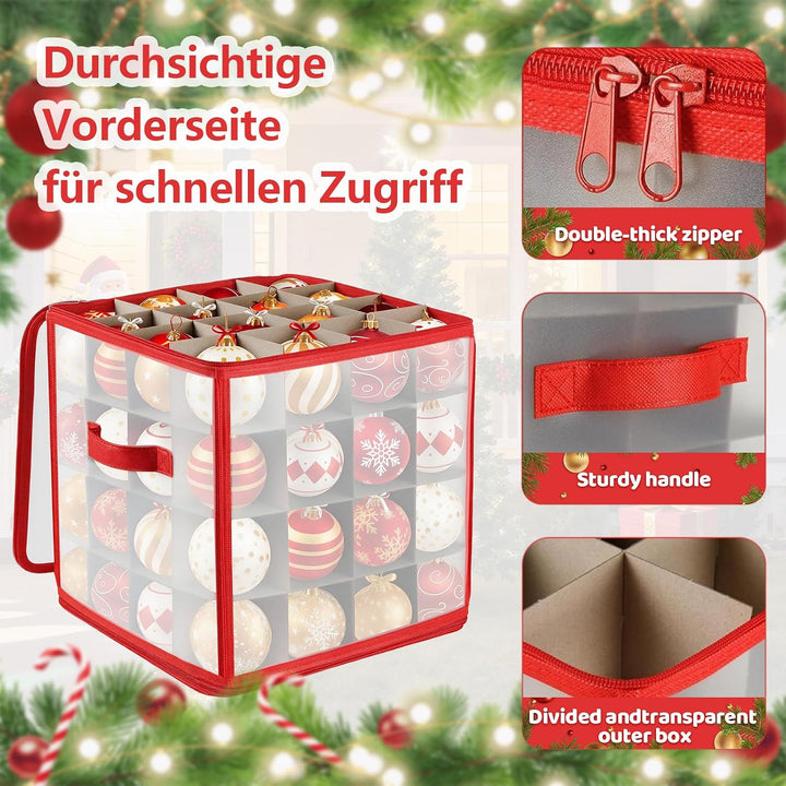 Weihnachtskugeln Aufbewahrung für 64 Christbaumkugeln