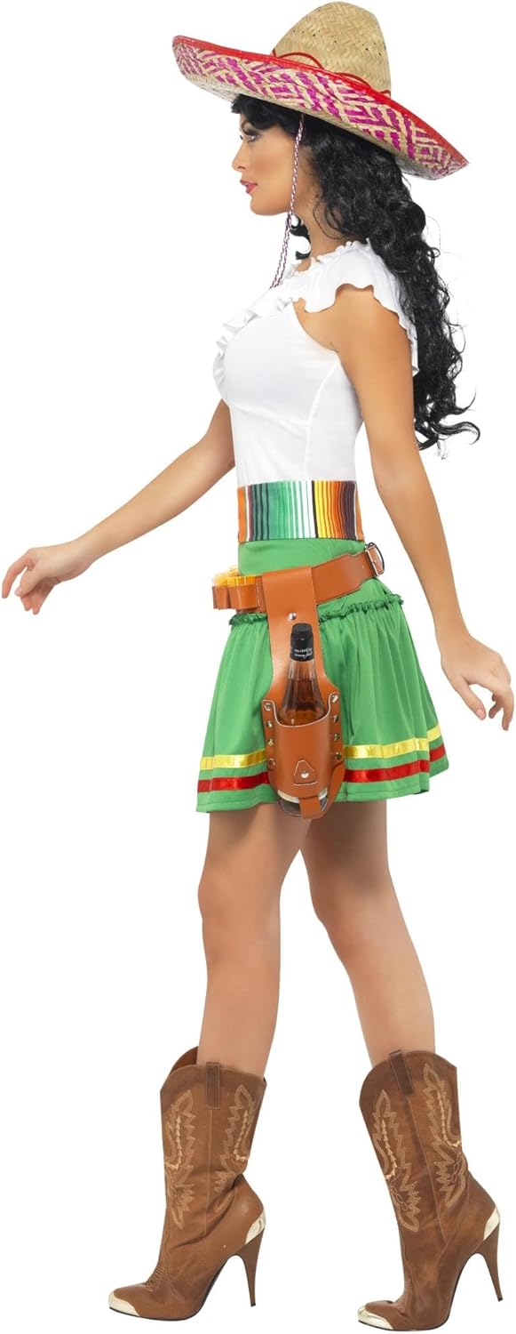 Smiffys, Fever, Damen Harlekin Glanz Kostüm, Kleid, Ärmel und Hut auf Haarreif, Grösse: S, 29102 Grö