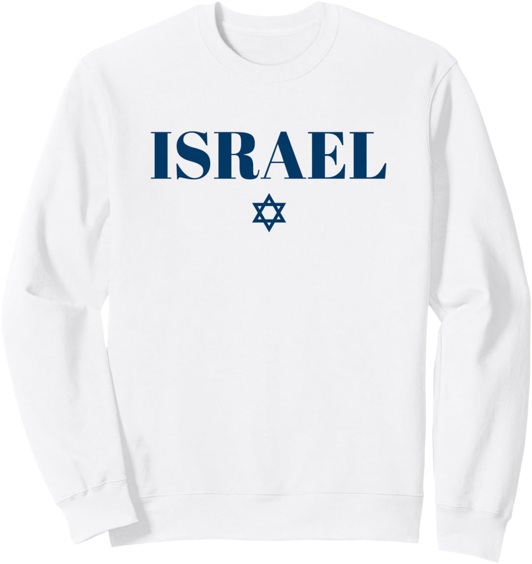 ISRAEL Flagge | Damen Herren Kinder Weiss ISRAEL Sweatshirt