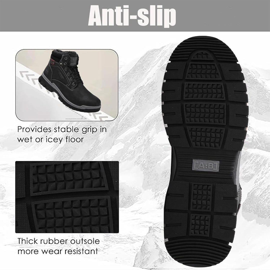 ARRIGO BELLO Winterstiefel Herren Winterschuhe Gefüttert Rutschfeste Warm Stiefel Gemütlich Trekking