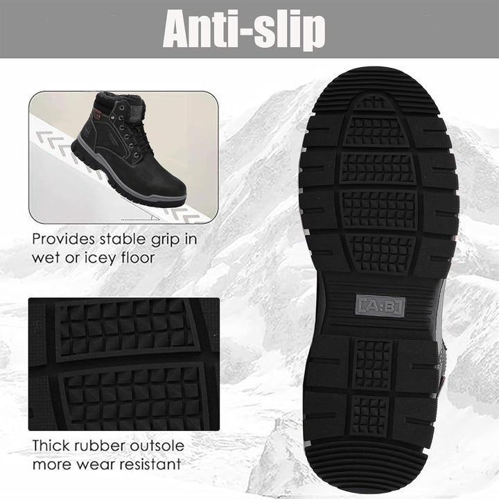 ARRIGO BELLO Winterstiefel Herren Winterschuhe Gefüttert Rutschfeste Warm Stiefel Gemütlich Trekking