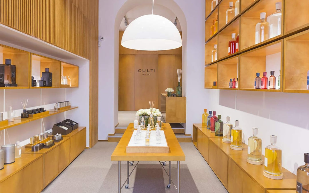 Culti Milano-Diffusor, Grün, 500 ml, Duft: The, Sencha und Gayac-Holz, Brenndauer 3 Monate, Meterwar
